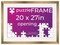 20x27 Jigsaw Puzzle Frame Kit - Kit Includes Puzzle Glue Sheets, Bronze Wood Puzzle Frame with White Mat, UV Acrylic, Backing,, Hanging Hardware